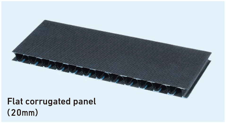 Flat corrugated panel